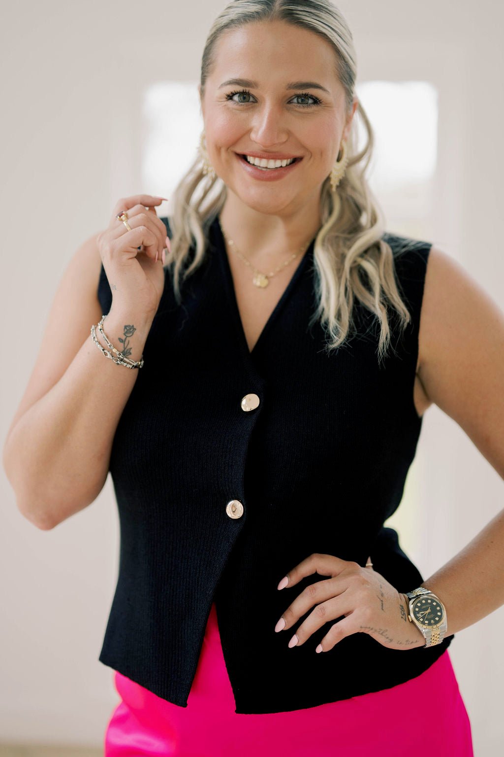 City Noir Sweater Tank Top