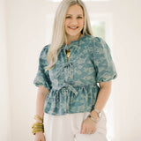 City Romance Denim Top - Tops - Blouses - Blu Pepper