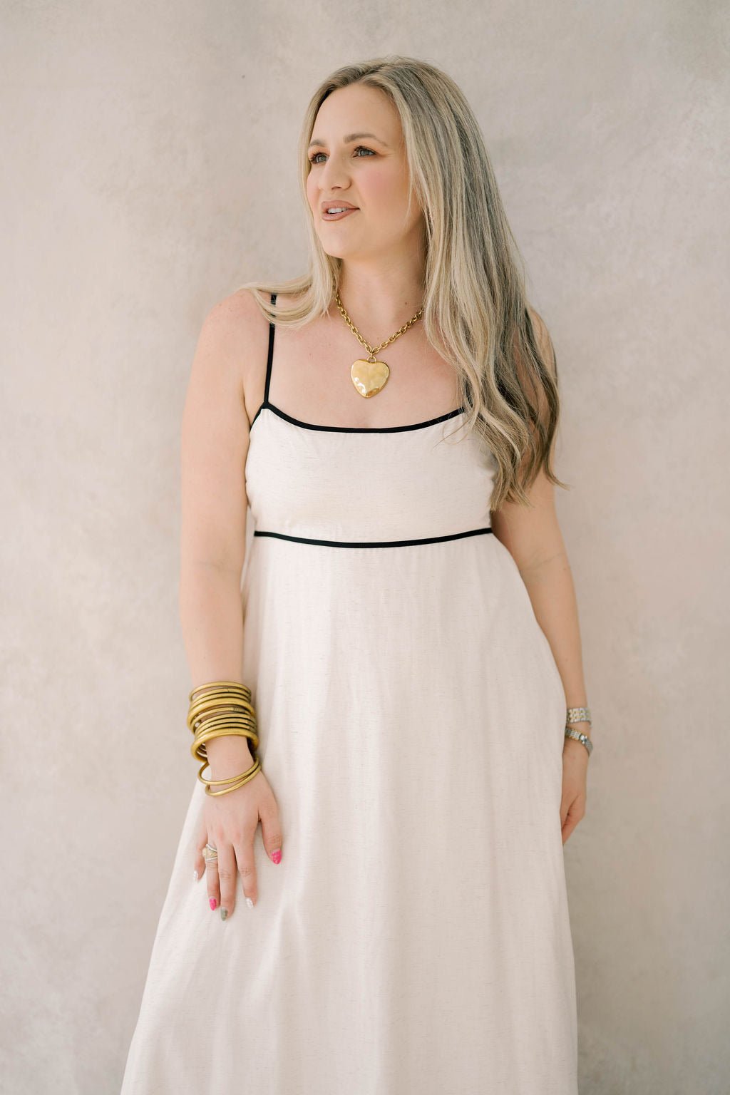 City Romance Linen Maxi Dress - Dresses - Blu Pepper