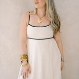 City Romance Linen Maxi Dress - Dresses - Blu Pepper