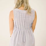 Classic Charm Pearl Denim Romper - Rompers - Peach Love CA