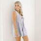 Classic Charm Pearl Denim Romper - Rompers - Peach Love CA