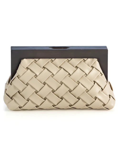 Charlotte Frame Clutch Ivory