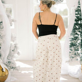 Coffee Days Dot Denim Pants - Bottoms - Pants - Peach Love CA