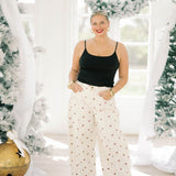 Coffee Days Dot Denim Pants - Bottoms - Pants - Peach Love CA