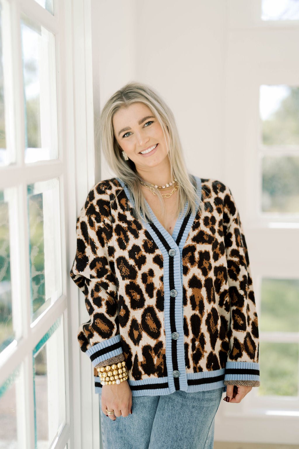 Coffee Shop Leopard Cardigan Sweater - Lola & Co. Boutique
