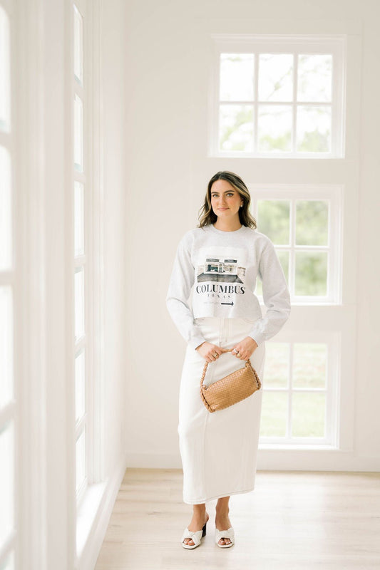 Columbus Marfa Cream Sweatshirt - Tops - Sweatshirts - Summer Tees