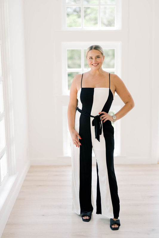 Copy That Thick Stripe Jumpsuit - Jumpsuits - Blu Pepper