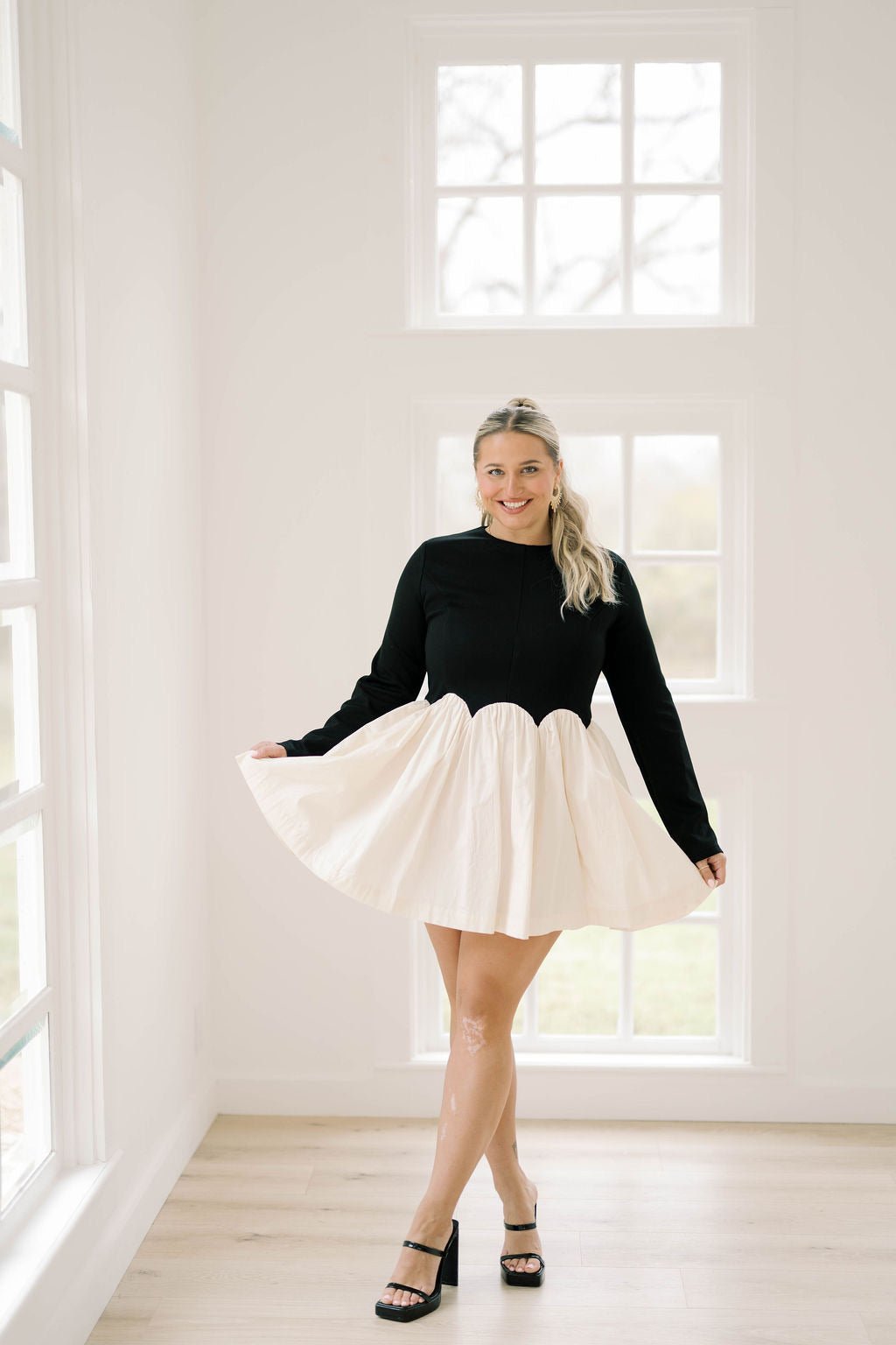 Crisp Air Mini Two Tone Dress - Dresses - Heyson