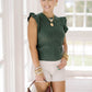 Criss Cross Olive Sweater Top - She & Sky