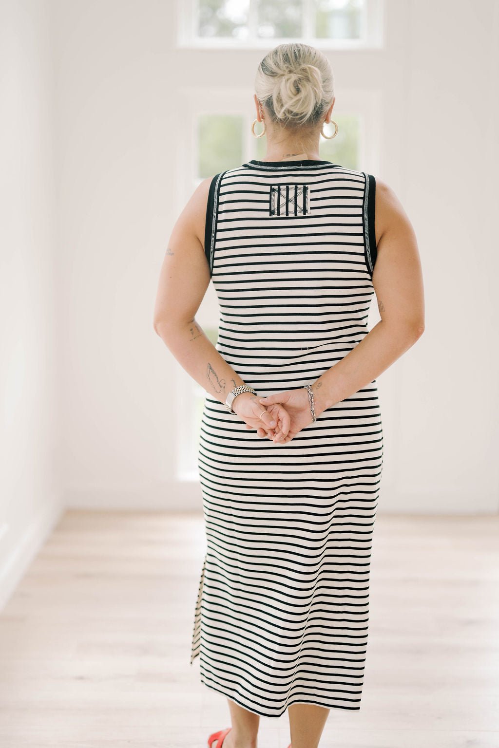 Crossing Paths Striped Maxi Dress - Dresses - Blu Pepper