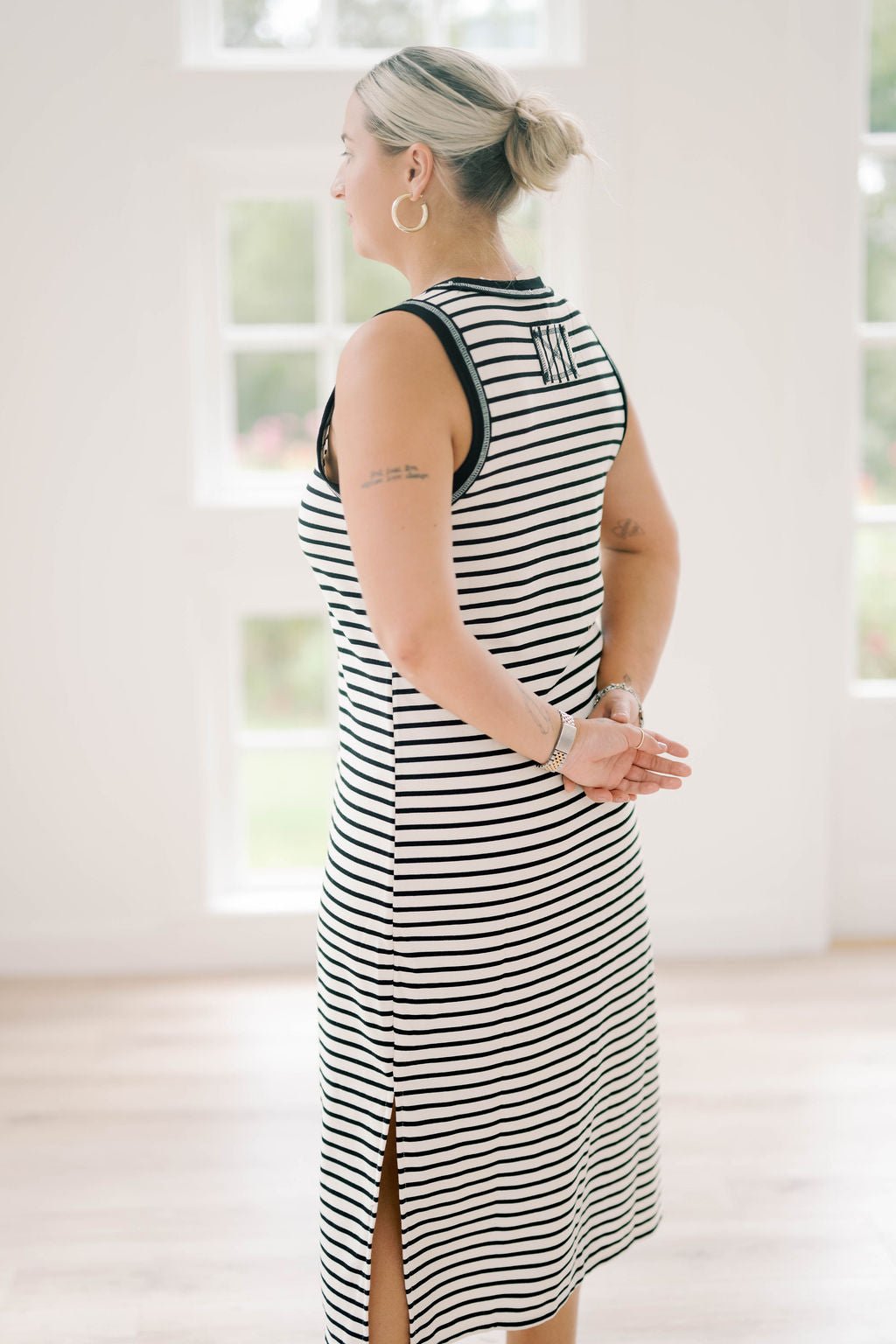 Crossing Paths Striped Maxi Dress - Dresses - Blu Pepper