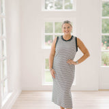 Crossing Paths Striped Maxi Dress - Dresses - Blu Pepper