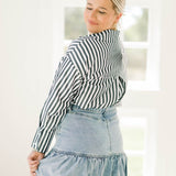 Cuddle Season Bubble Denim Skirt - Bottoms - Skirts - Blue B