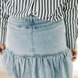 Cuddle Season Bubble Denim Skirt - Bottoms - Skirts - Blue B