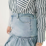 Cuddle Season Bubble Denim Skirt - Bottoms - Skirts - Blue B