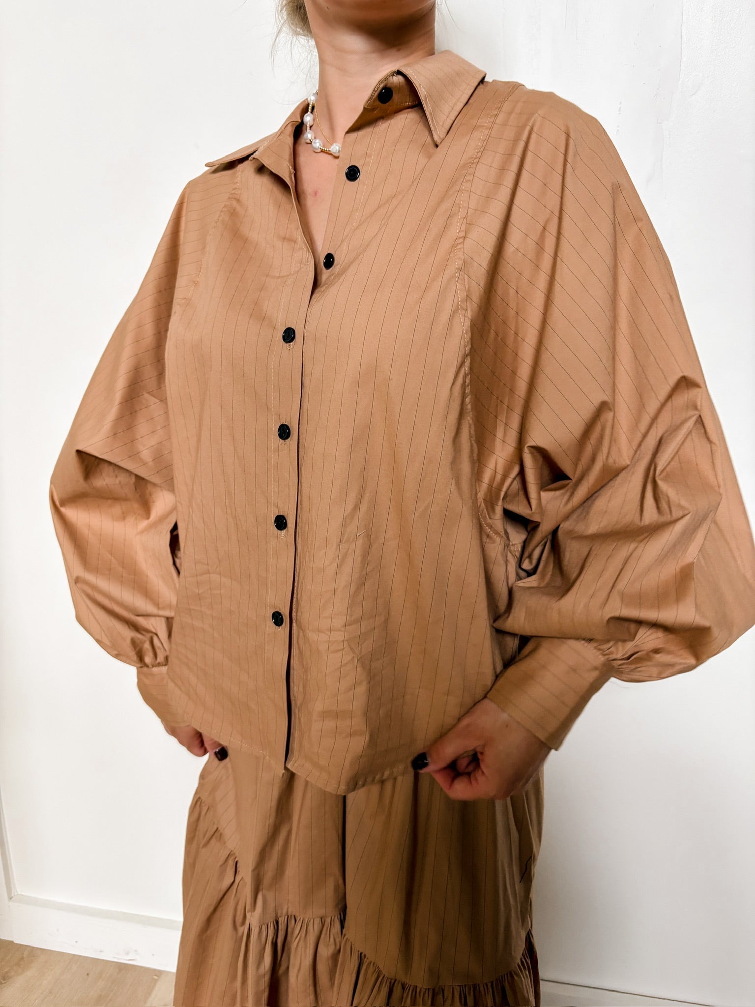 Cute as a Button Stripe Shirt - Tops - Blouses - Adrienne