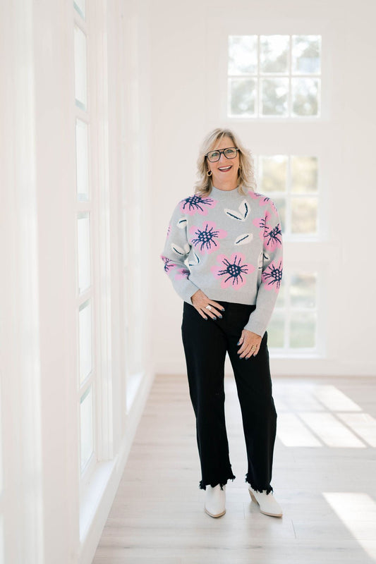 Daisy Happy Sweater - Tops - Sweaters - THML