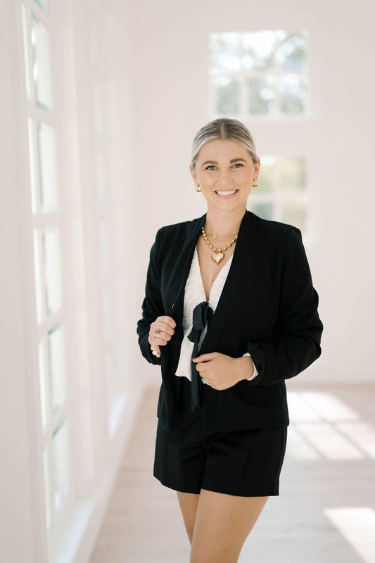 Daring Stares Black Blazer - Outerwear - Blazers - She & Sky