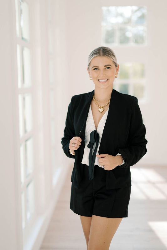 Daring Stares Black Blazer - Outerwear - Blazers - She & Sky