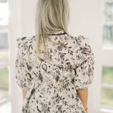 Day Time Luxe Ruffle Printed Top - Tops - Blouses - She & Sky