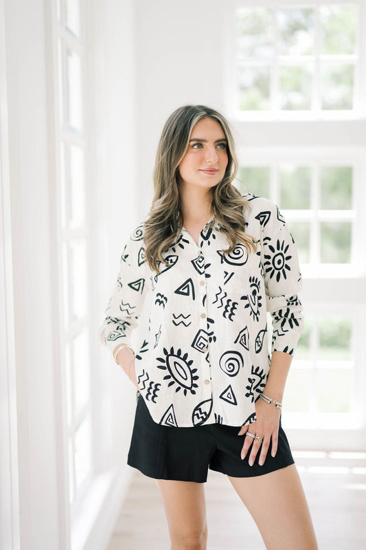 Days Away Top - Tops - Blouses - Blu Pepper
