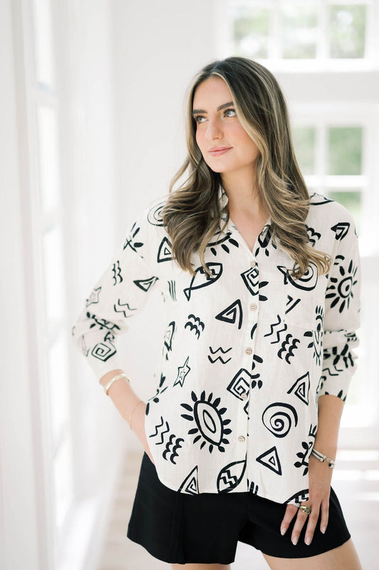 Days Away Top - Tops - Blouses - Blu Pepper
