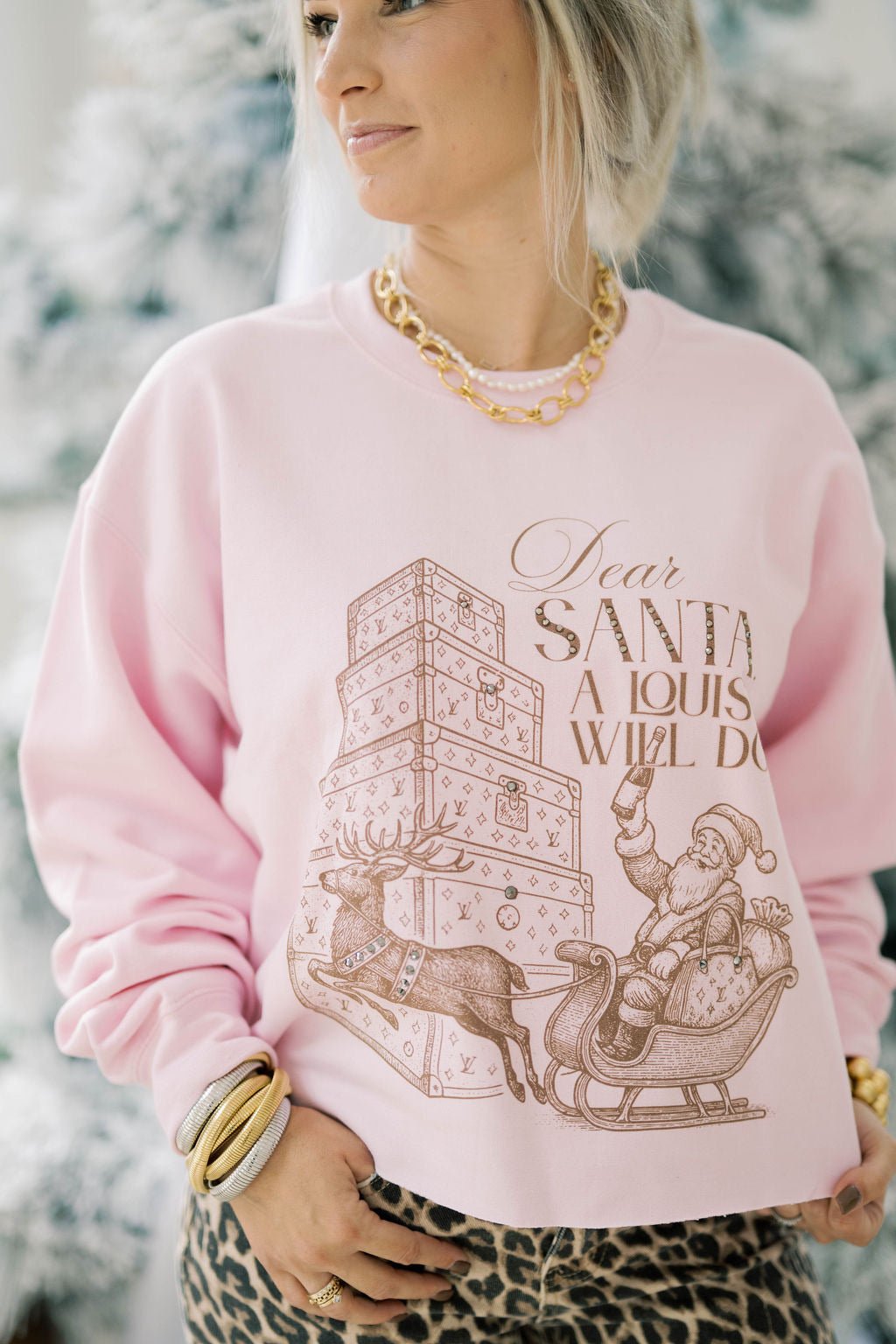 Dear Santa LV Sweatshirt - Tops - Sweatshirts - Summer Tees