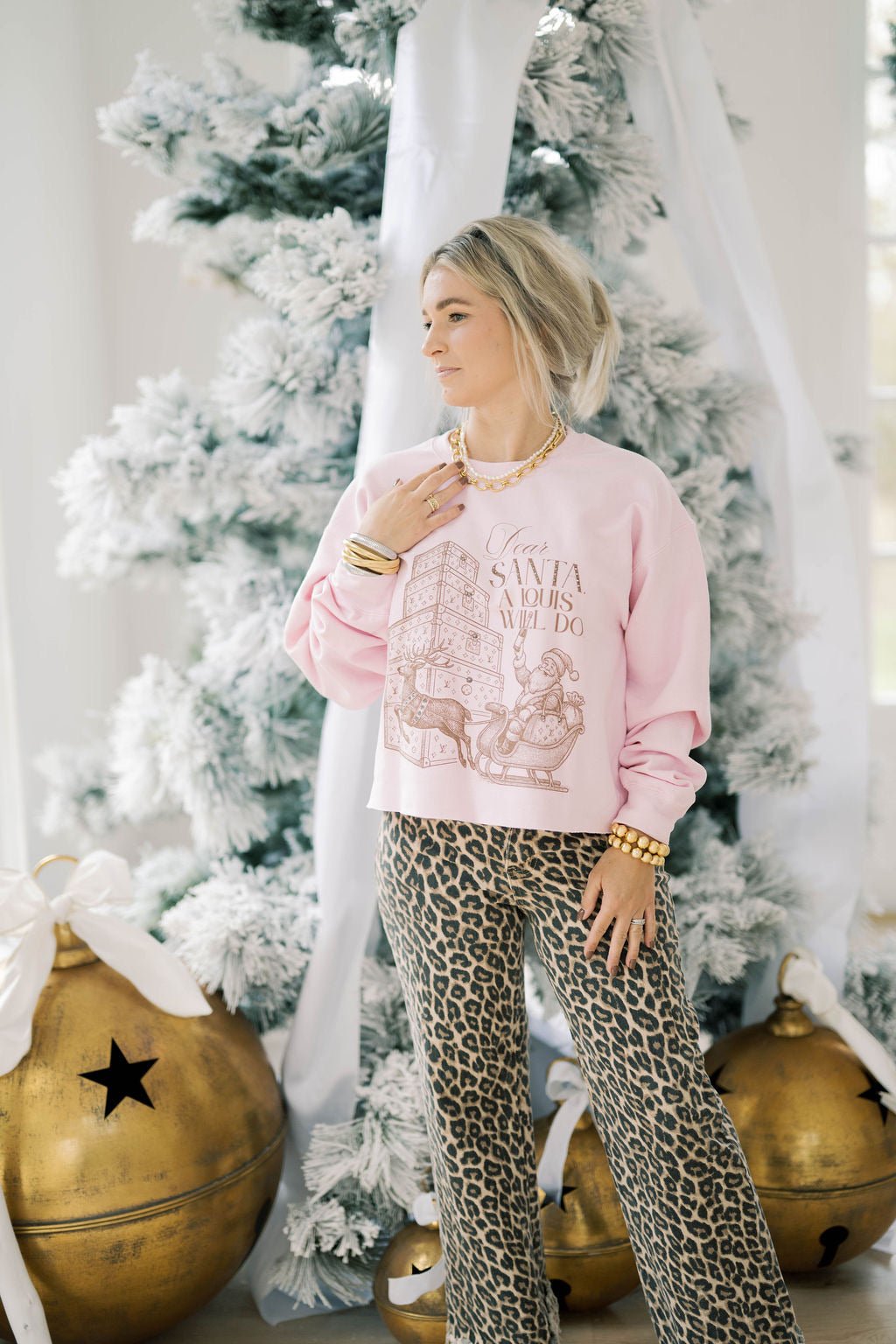 Dear Santa LV Sweatshirt - Tops - Sweatshirts - Summer Tees
