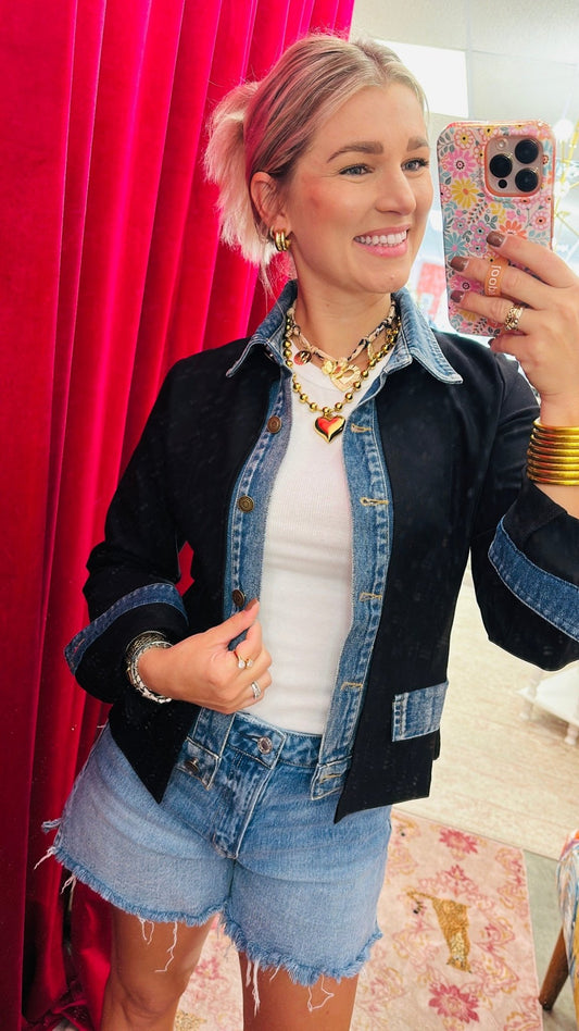 Denim Darling Blazer Jacket - Outerwear - Jackets - Able