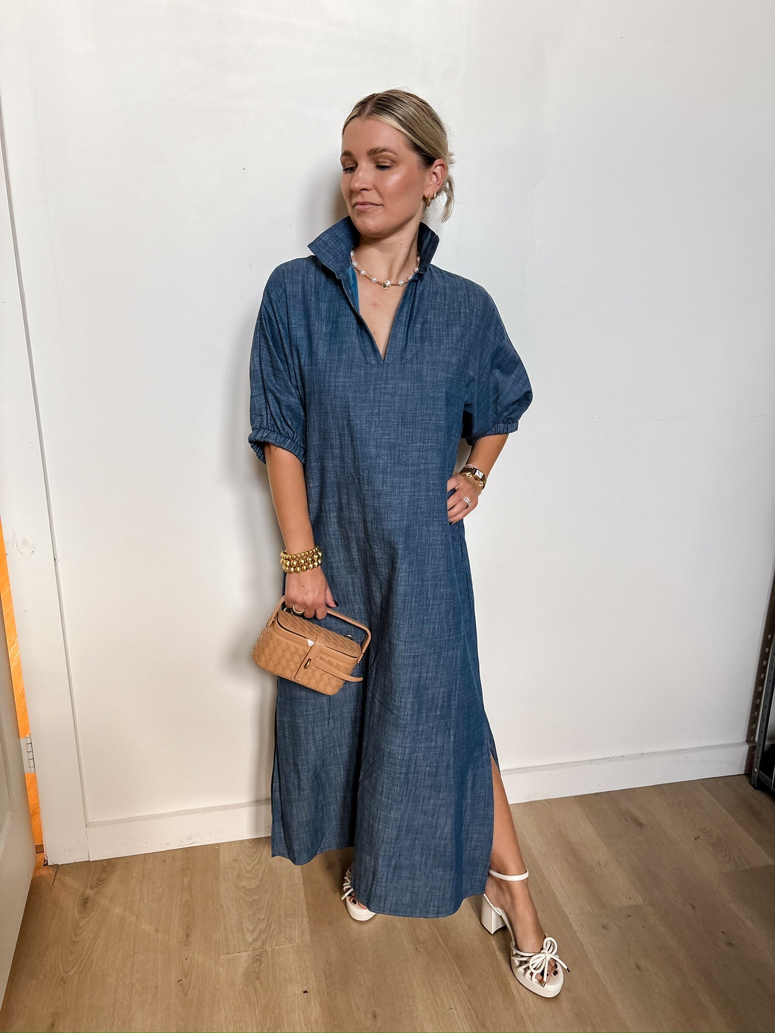 Denim Darling Midi Dress - Dresses - Adrienne
