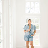 Denim Darling Top - Tops - Blouses - Blue B