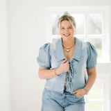 Denim Darling Top - Tops - Blouses - Blue B