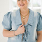 Denim Darling Top - Tops - Blouses - Blue B