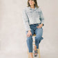 Denim Obsessed Cropped Bow Jacket - Outerwear - Jackets - Peach Love CA