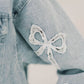 Denim Obsessed Cropped Bow Jacket - Outerwear - Jackets - Peach Love CA