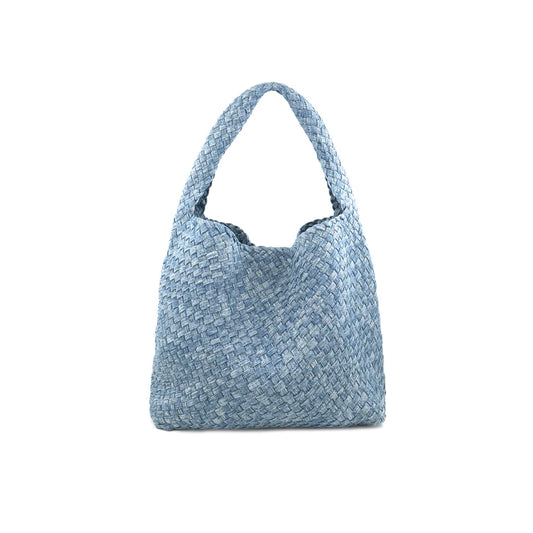 Denim Woven Medium Tote