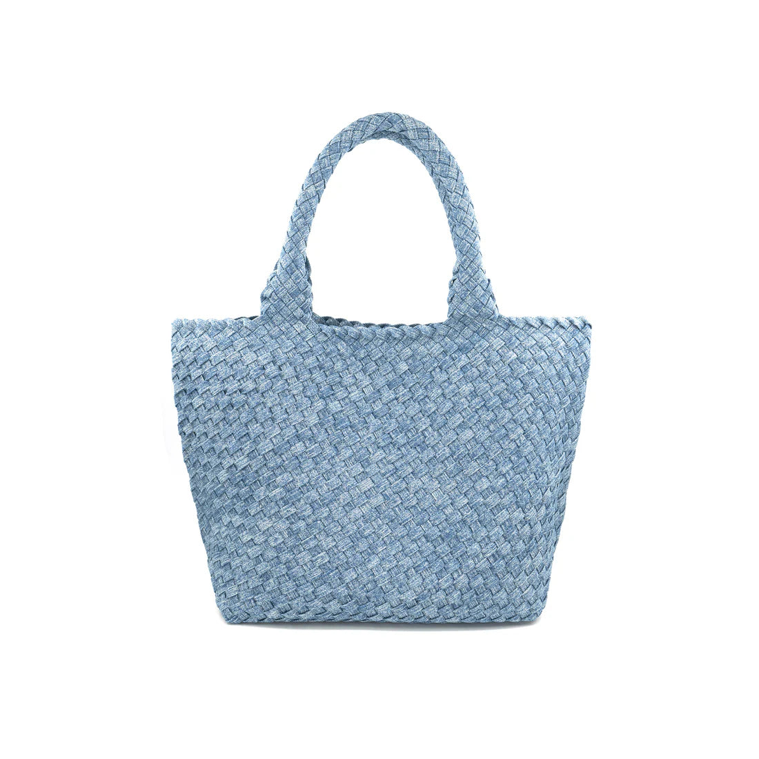 Denim Woven Large Tote