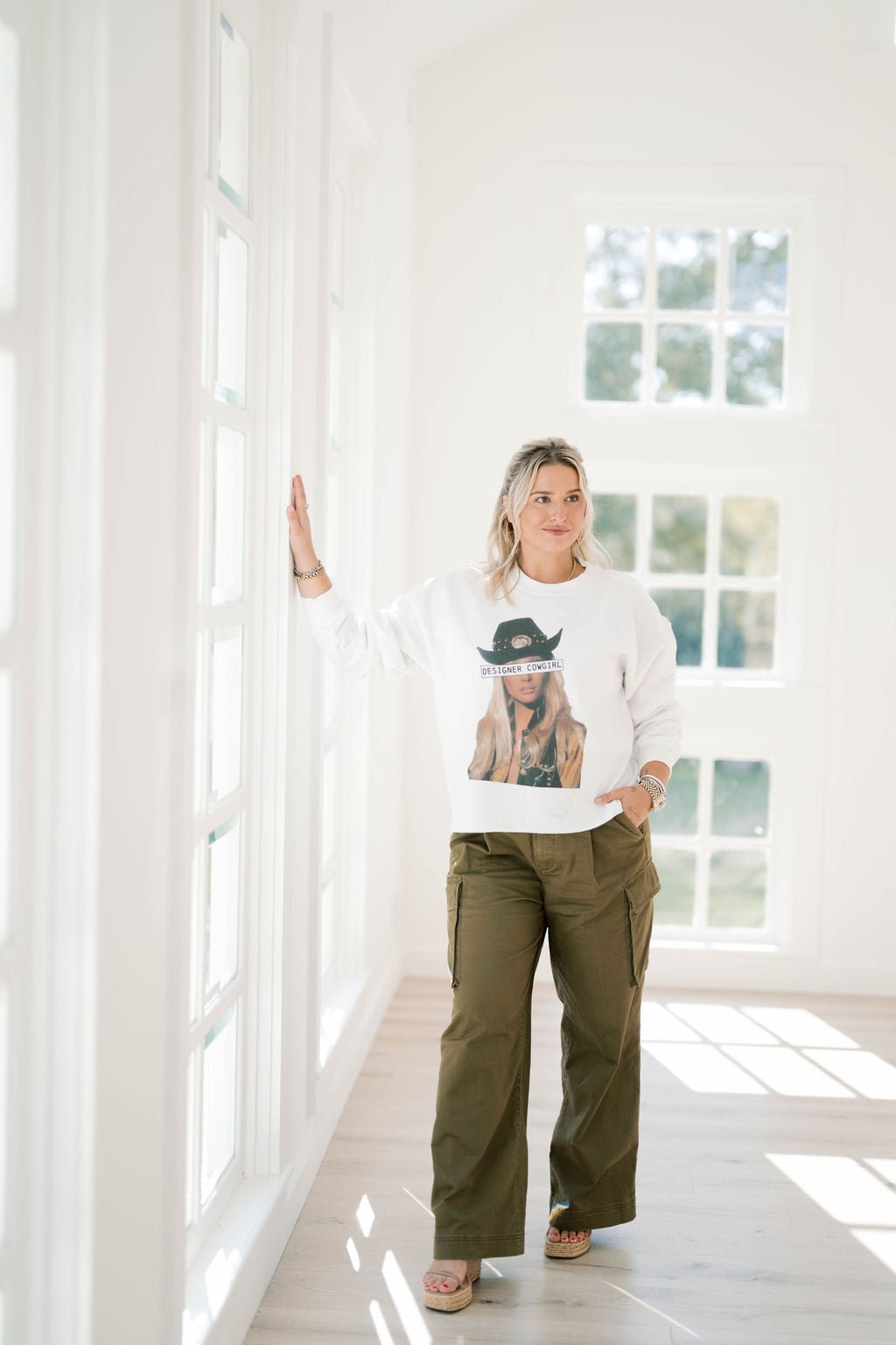 Designer Cowgirl Sweatshirt - Tops - Sweatshirts - Summer Tees