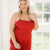 Dot Me Satin Midi Dress - Dresses - Things Between