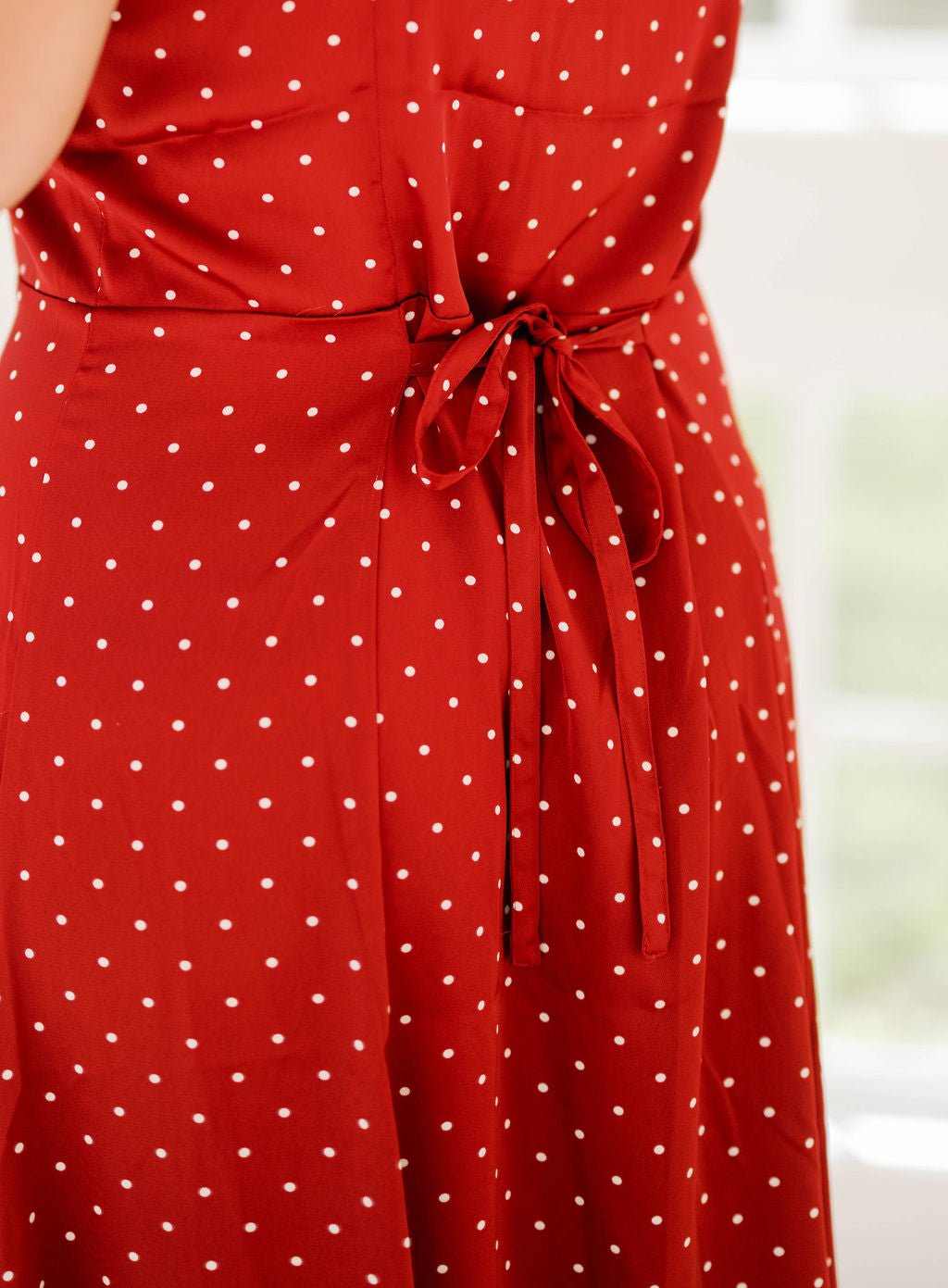 Dot Me Satin Midi Dress - Dresses - Things Between