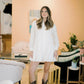 Downtown Views Pleated White Dress - Dresses - Able