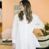 Downtown Views Pleated White Dress - Dresses - Able