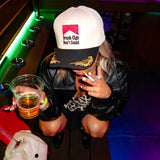 Drunk Cigs Embroidered Canvas Trucker Hat - Accessories - Hats - Happiest