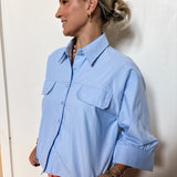 Easy to Style Crop Button Down Top - Tops - Blouses - Q2
