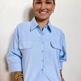 Easy to Style Crop Button Down Top - Tops - Blouses - Q2