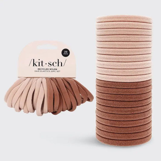 Eco - Friendly Nylon Elastics 20pc Set - Blush - Accessories - Hair - Kitsch