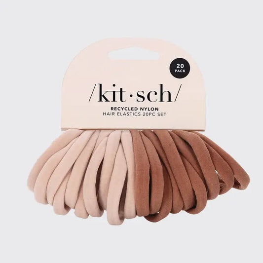 Eco - Friendly Nylon Elastics 20pc Set - Blush - Accessories - Hair - Kitsch