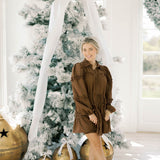 Evening Promise Belted Ruffle Mini Dress - Dresses - Heyson