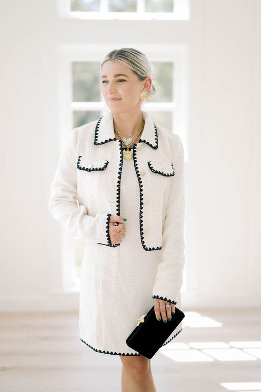 Fall Days Tweed Button Up Jacket - Outerwear - Jackets - B. Right